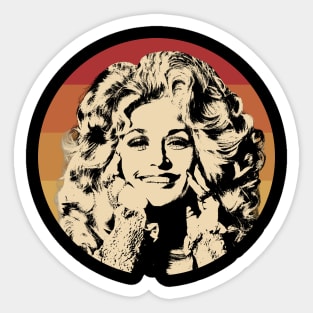 Dolly Retro Country Singer Sticker